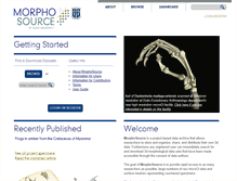 Tablet Screenshot of morphosource.org